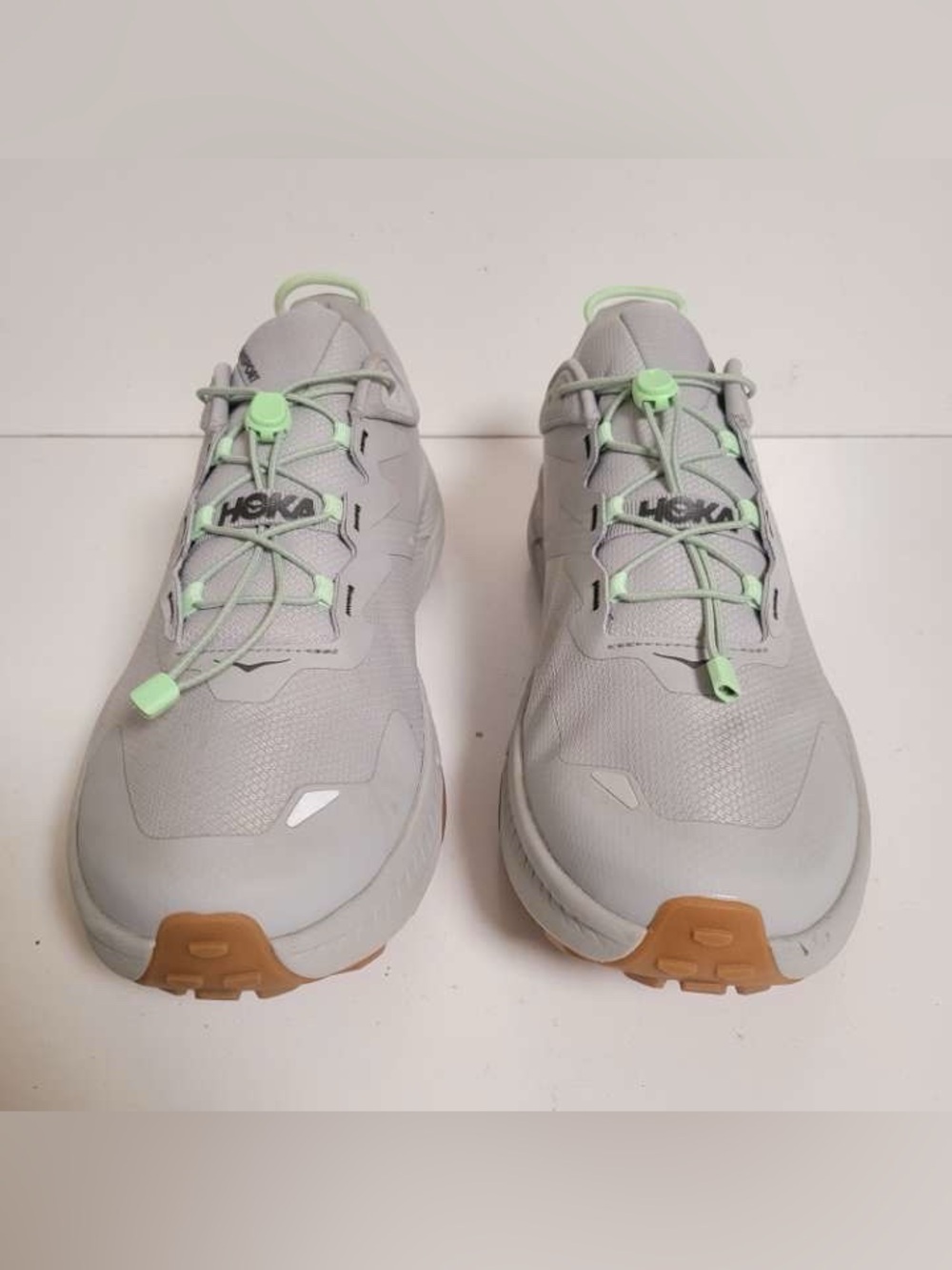 Men’s Hoka One One Transport Gray Lime Green Athletic Sneakers Shoes Size 13 - Picture 4 of 10
